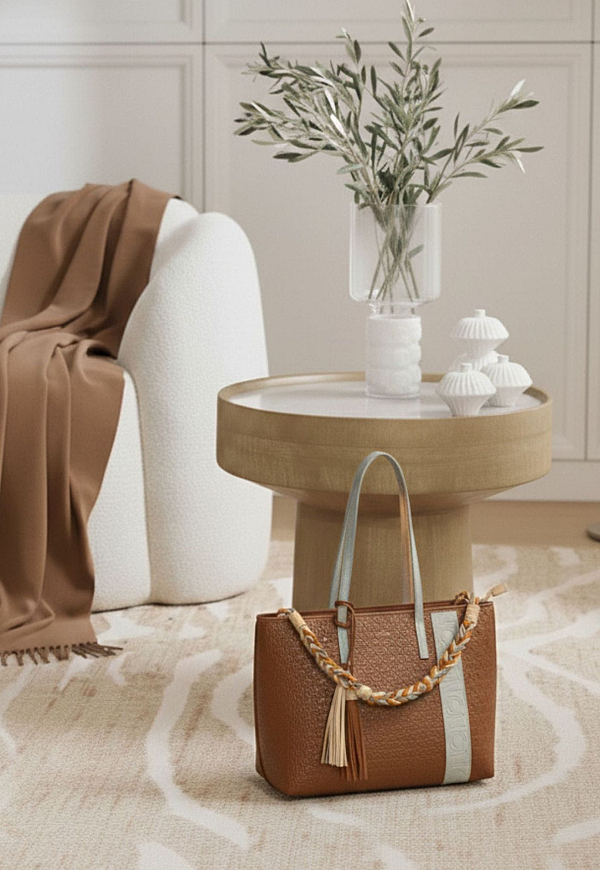 Bolso shopper tricolor - 5963