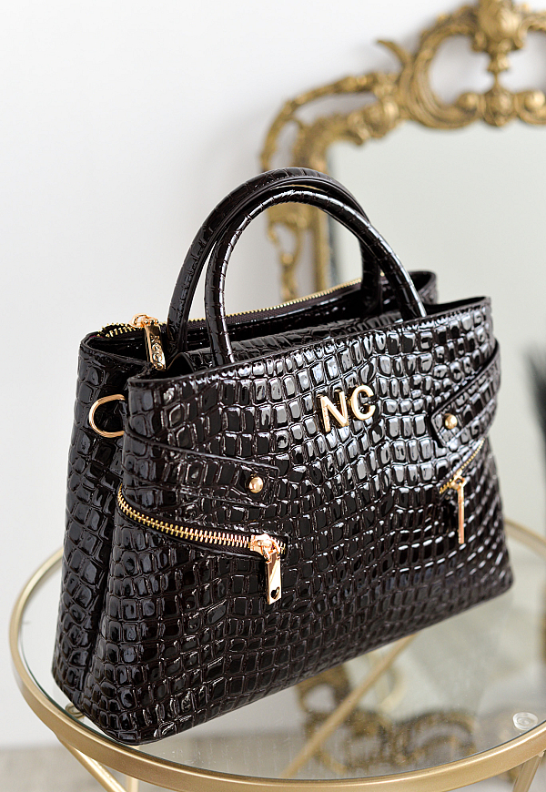 Bolso tote coco charol cremalleras - 5722