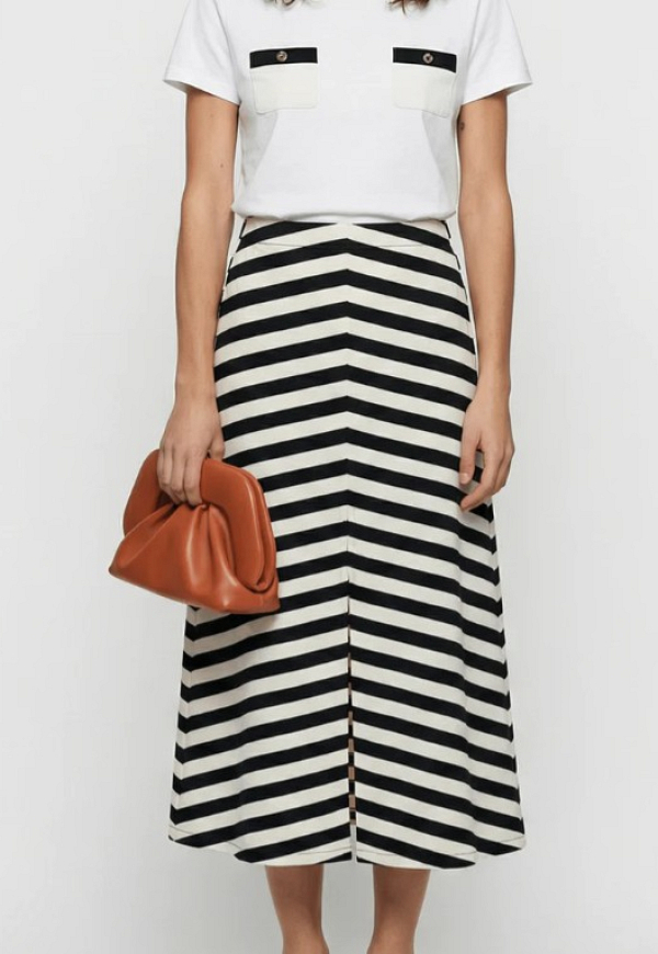 Falda larga de rayas  - 5967